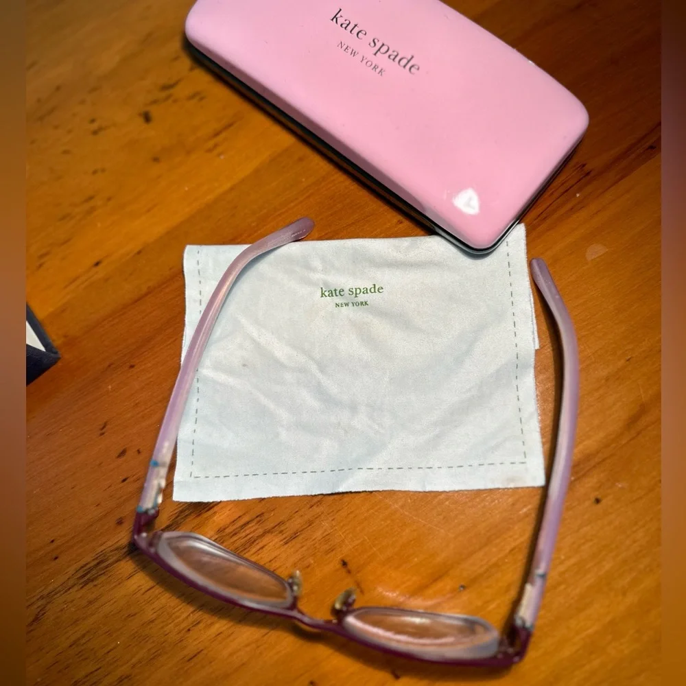 kate spade new york Pink Glitter Mulberry Eyeglasses JAYLA OW74 Size 50-17-135